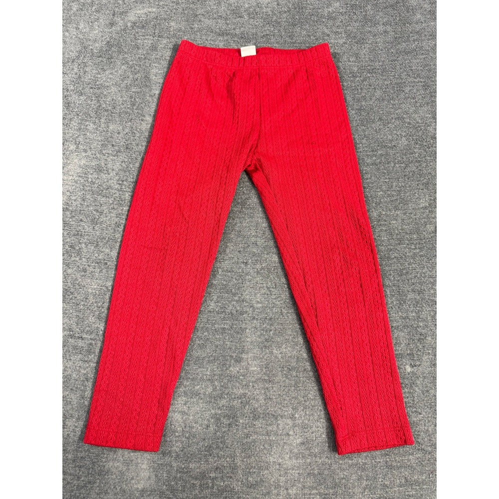 Old Navy Toddler Girls Red Cable Knit Leggings Size 4T Stretch Pants